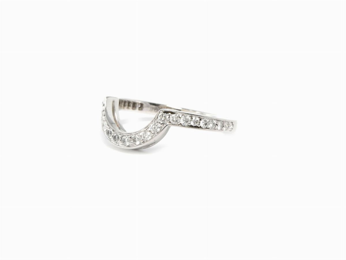 Anello Boucheron in Oro Bianco e Diamanti