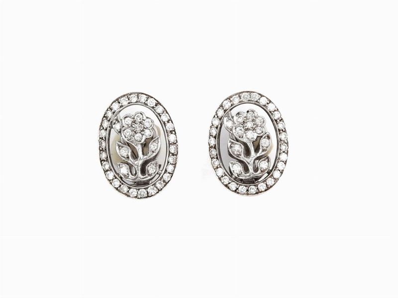 Orecchini in Oro Bianco con Diamanti