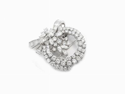 Spilla in Oro Bianco con Diamanti