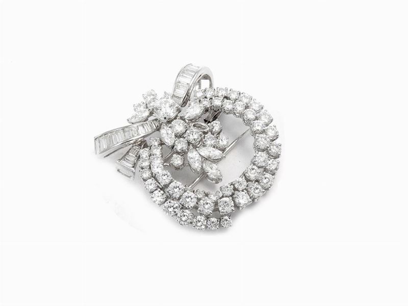 Spilla in Oro Bianco con Diamanti