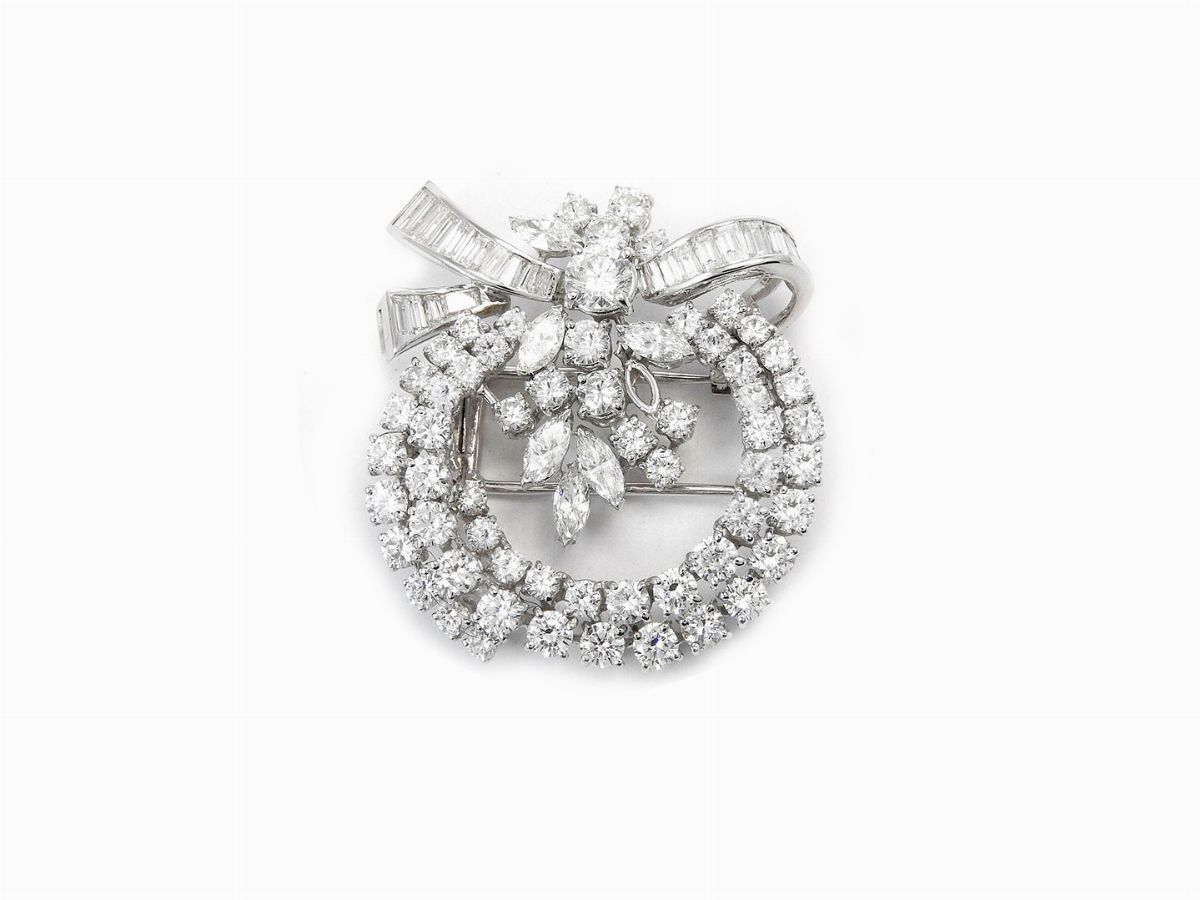 Spilla in Oro Bianco con Diamanti