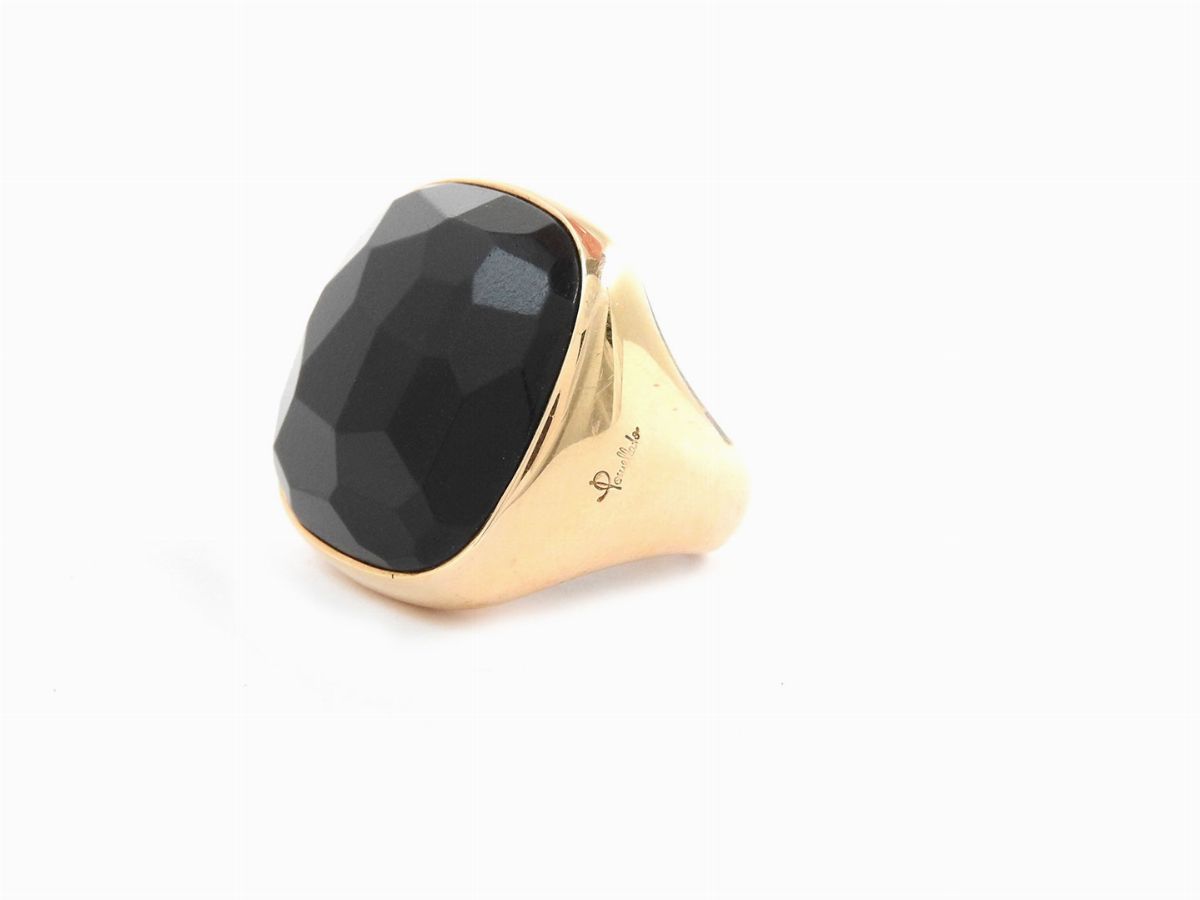 Anello Pomellato Victoria in Oro Rosa e Giaietto