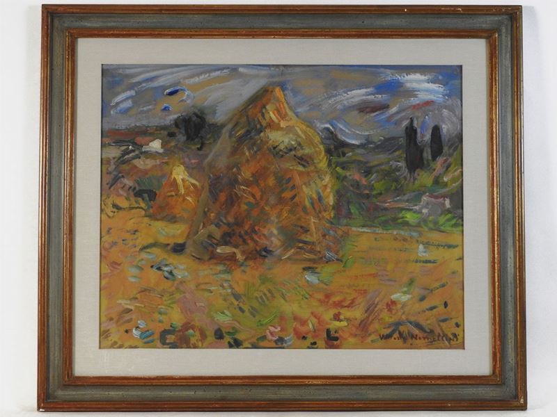 Vittorio Nomellini - Paesaggio con Covone