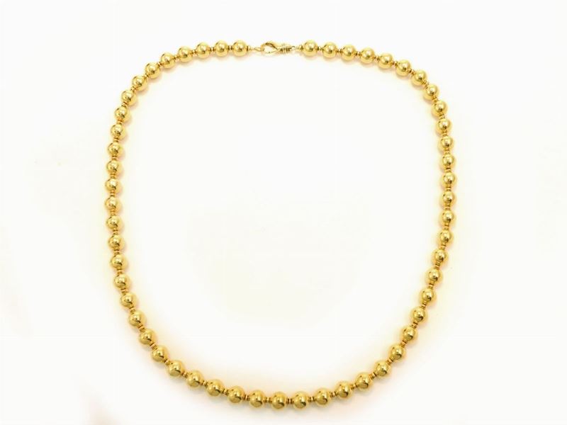 Collana a Sfere in Oro Giallo