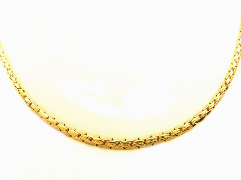 Girocollo a Maglia Piatta in Oro Giallo
