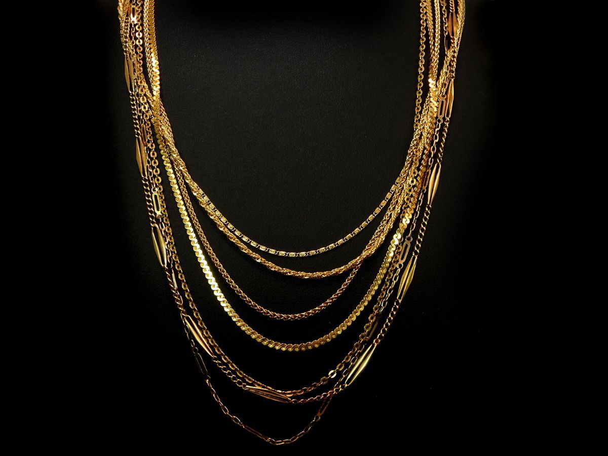 Sette Catenine in Oro Giallo