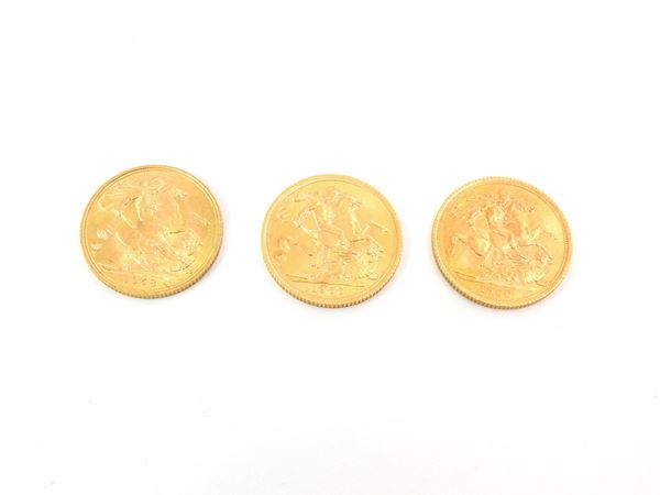 Tre monete da una sterlina