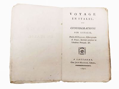 Voyage En Italie, Ou Considerations Sur L'italie