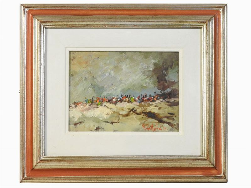 Norberto Martini - Paesaggio con Personaggi