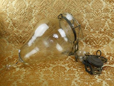 Due Lanterne in Vetro Soffiato Fumè di Murano