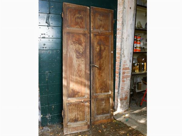 Pair of walnut doors