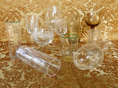 Dodici Bicchieri Fantasia da Aperitivo in Vetro Soffiato o Cristallo