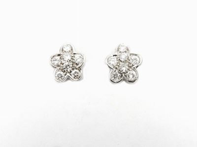Orecchini in Oro Bianco con Diamanti