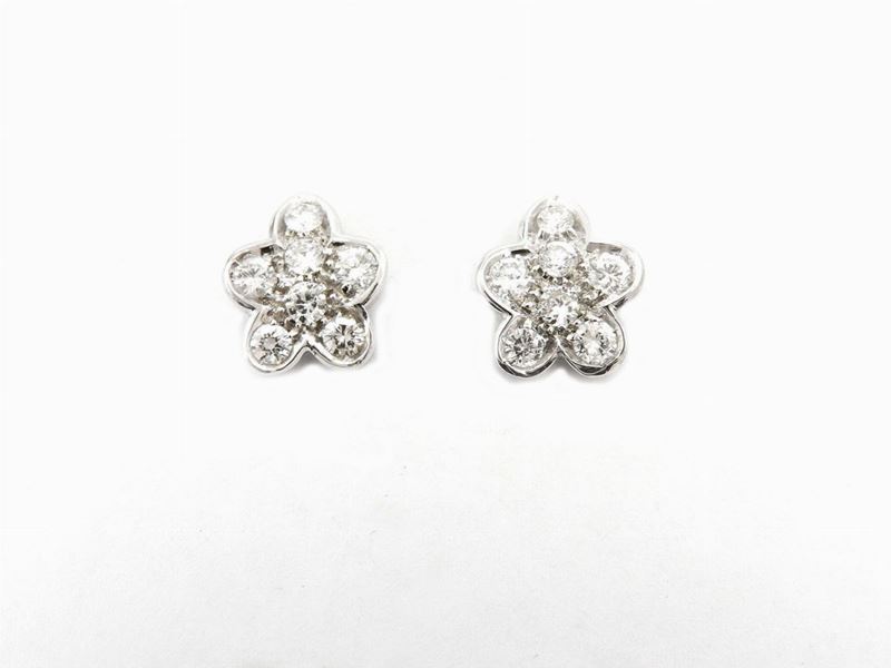 Orecchini in Oro Bianco con Diamanti