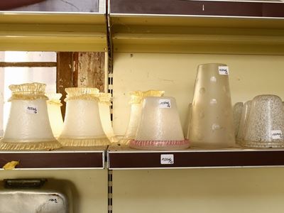 Lotto di Accessori per Lampadari in Vetro Soffiato di Murano