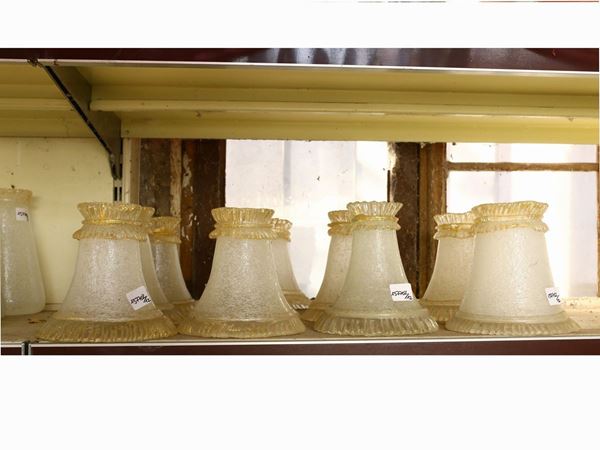 Lotto di accessori per lampadari in vetro soffiato di Murano