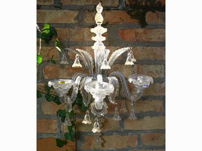 Coppia di Applique in Vetro Soffiato di Murano