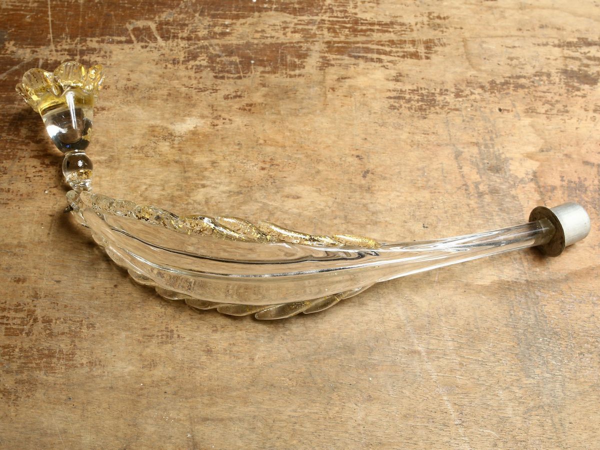 Coppia di Applique in Vetro Soffiato di Murano