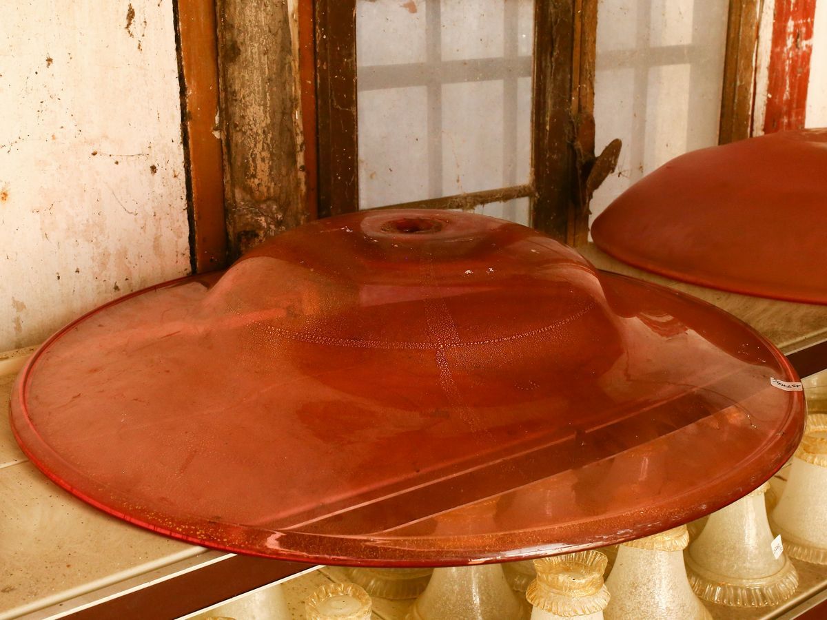 Lotto di Accessori per Lampadario in Vetro Soffiato di Murano