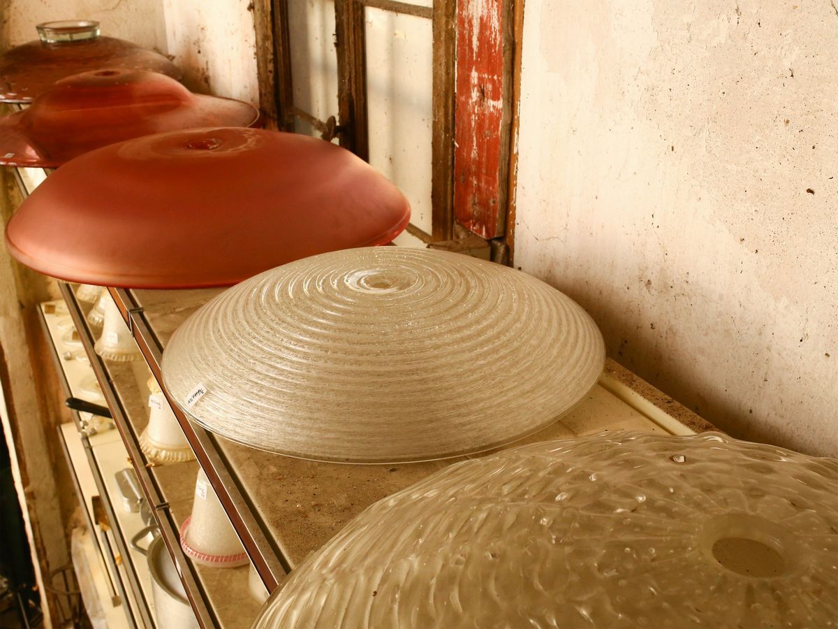 Lotto di Accessori per Lampadario in Vetro Soffiato di Murano