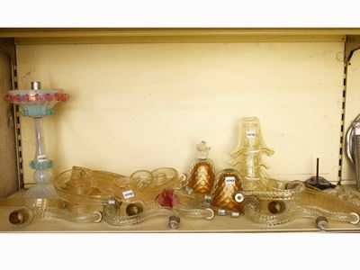 Lotto di Accessori per Lampadari in Vetro Soffiato di Murano