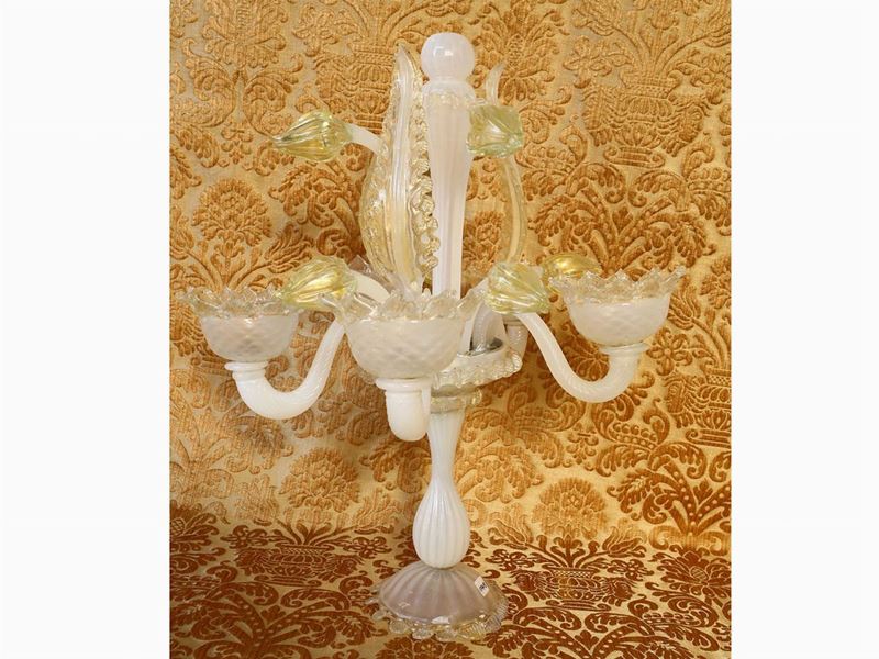 Flambeau in Vetro Soffiato di Murano