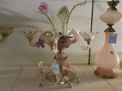 Flambeau in Vetro Soffiato di Murano