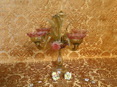 Flambeau in Vetro Soffiato di Murano