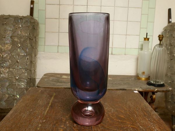 Vaso in vetro sommerso di Murano