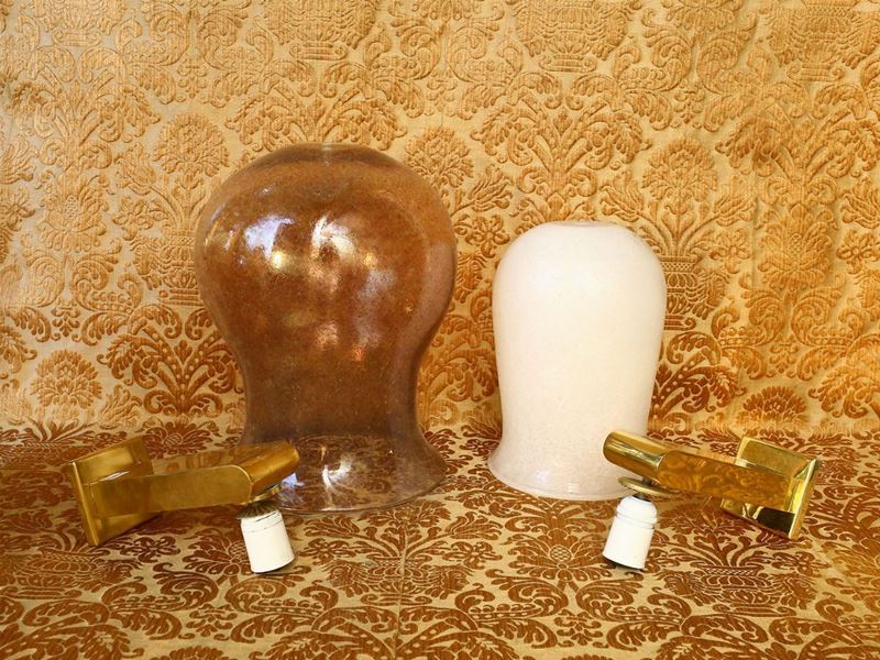 Due Bobeche in Vetro Soffiato di Murano