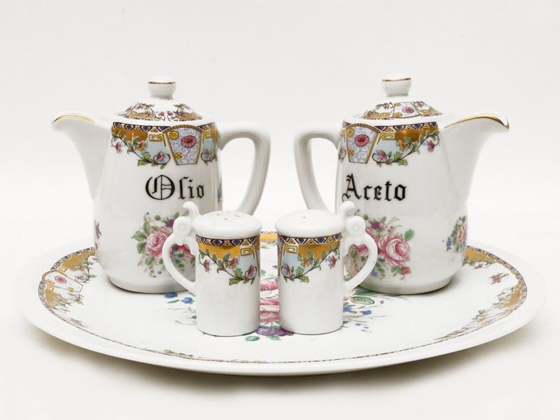 Cruet in Porcellana Policroma, Limoges