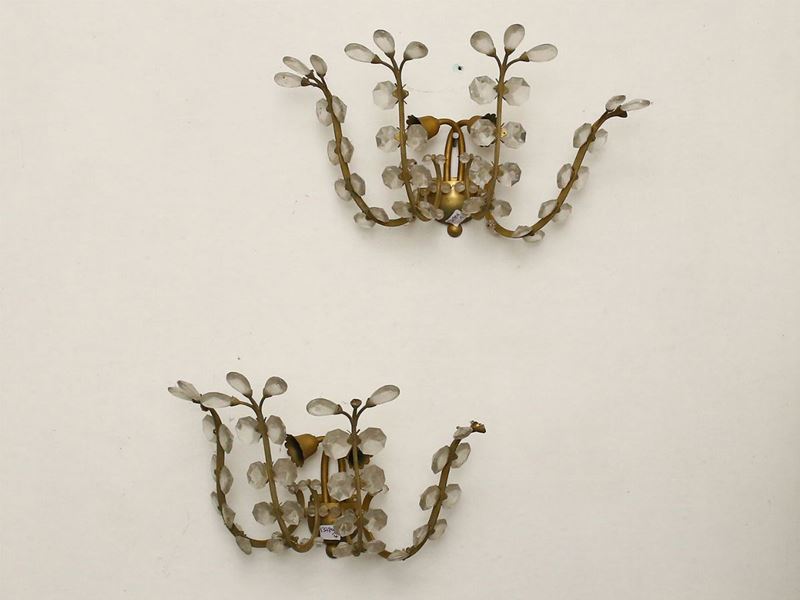Due Coppie di Applique in Metallo