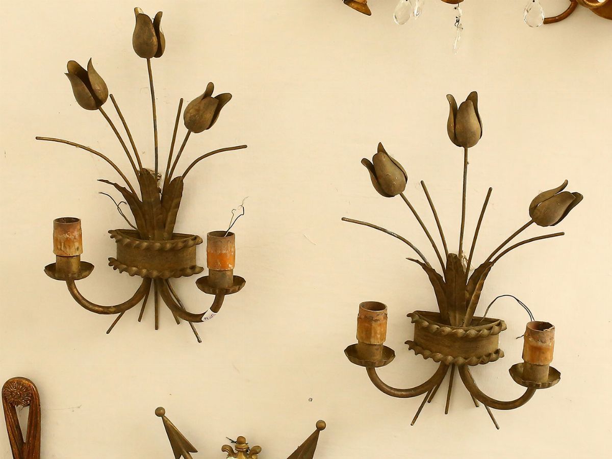Due Coppie di Applique in Metallo