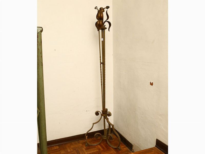 Base per Piantana in Ferro Battuto Dorato