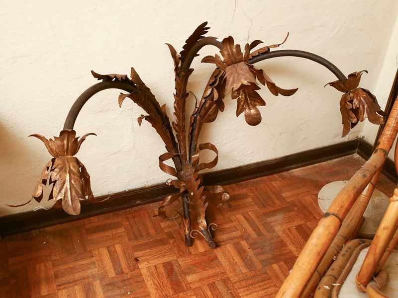 Coppia di Grandi Applique in Ferro