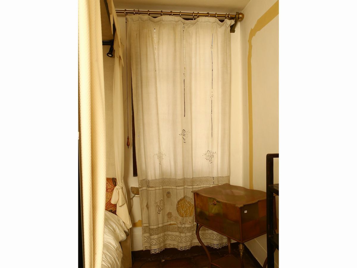 Coppia di Tende in Lino Bianco