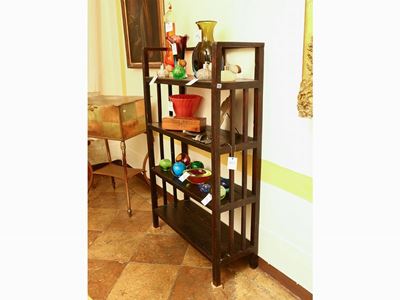 Etagere Libreria in Legno Tenero Ebanizzato