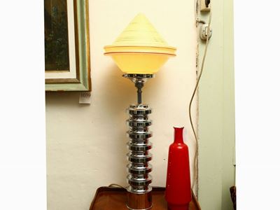 Lume da Tavolo in Metallo Cromato