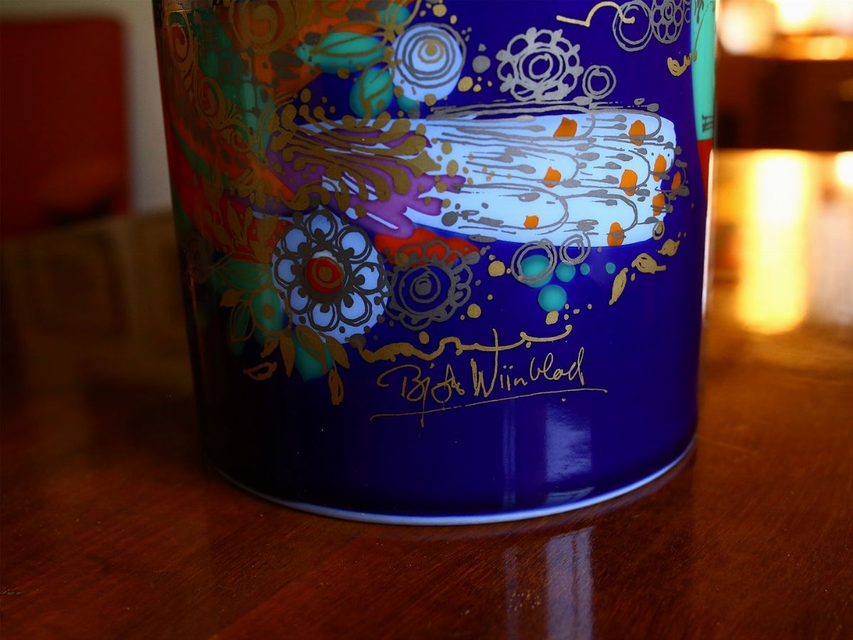 Vaso Cilindrico in Porcellana Brion Winblad per Rosenthal