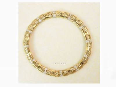 Girocollo Bulgari Parentesi in Oro Giallo con Diamanti