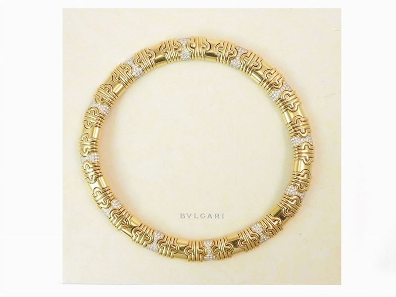 Girocollo Bulgari Parentesi in Oro Giallo con Diamanti