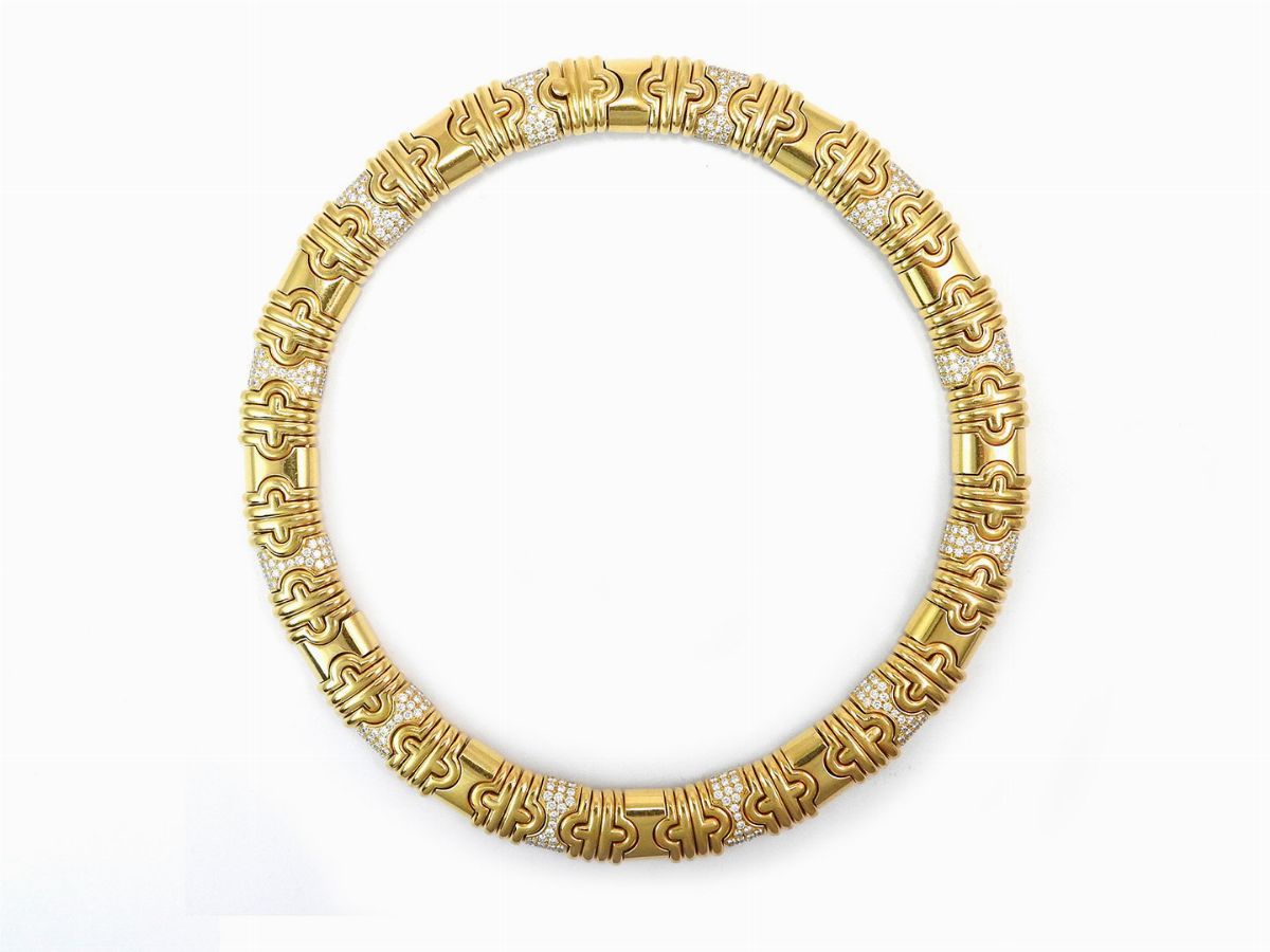 Girocollo Bulgari Parentesi in Oro Giallo con Diamanti