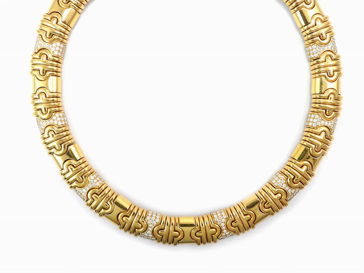 Girocollo Bulgari Parentesi in Oro Giallo con Diamanti
