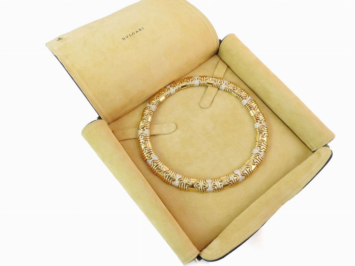 Girocollo Bulgari Parentesi in Oro Giallo con Diamanti