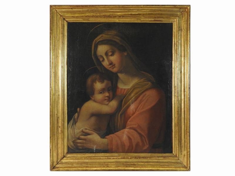 Scuola Lombarda del XVII Secolo - Madonna con Bambino