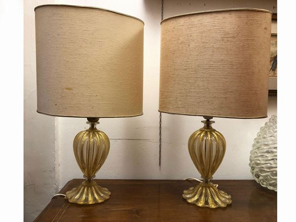 Pair of Cordonato series lamps