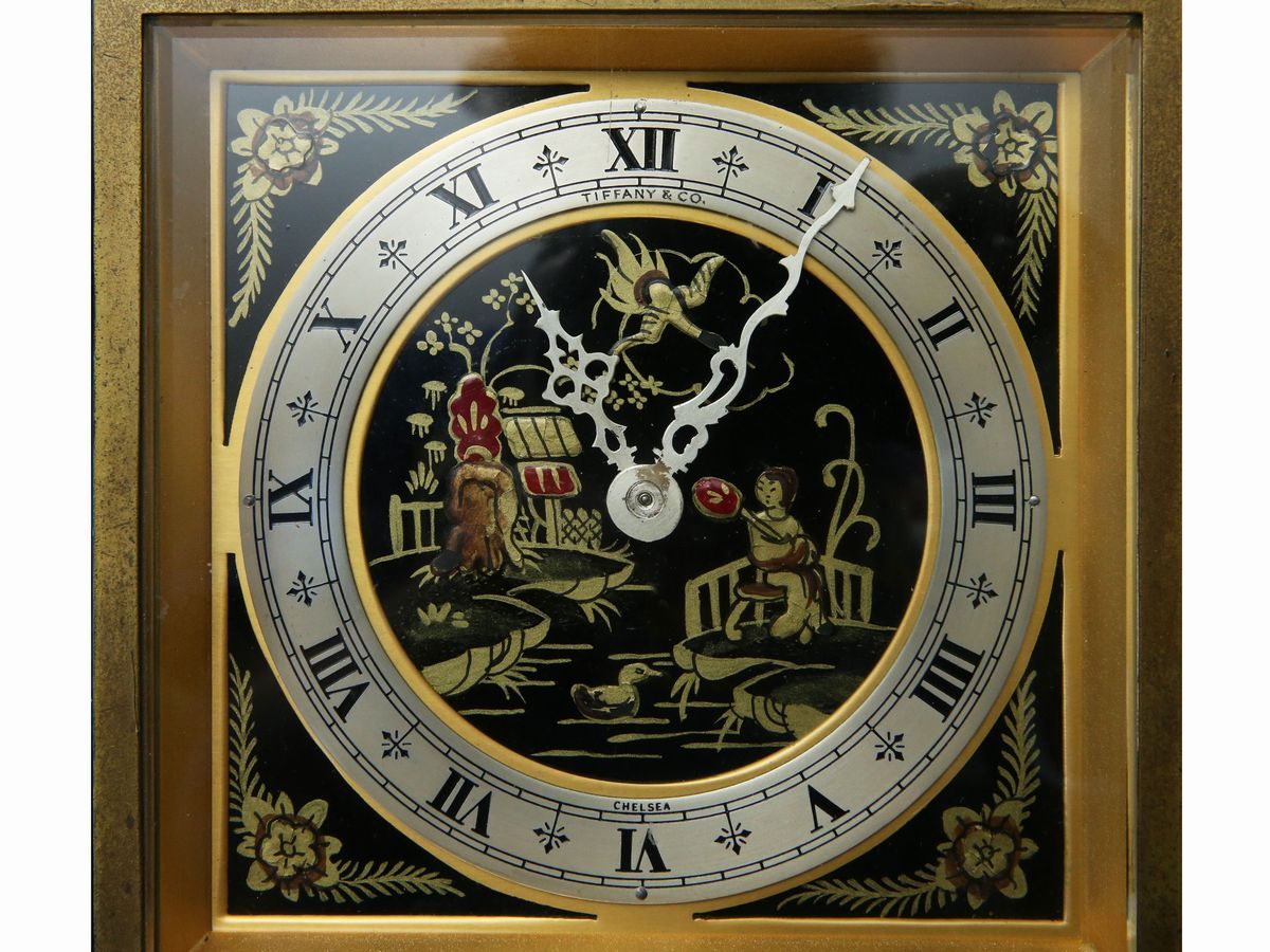 Orologio da Tavolo in Metallo e Smalti, Tiffany & Co Chelsea, Matricola 537403
