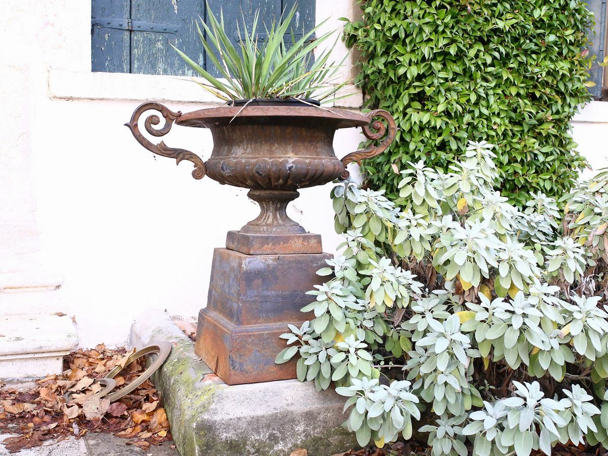 Coppia di Grandi Vasi da Giardino in Ghisa