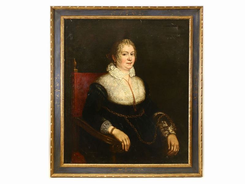 Cerchia di Leandro da Ponte, Detto Leandro Bassano - Ritratto di Gentildonna