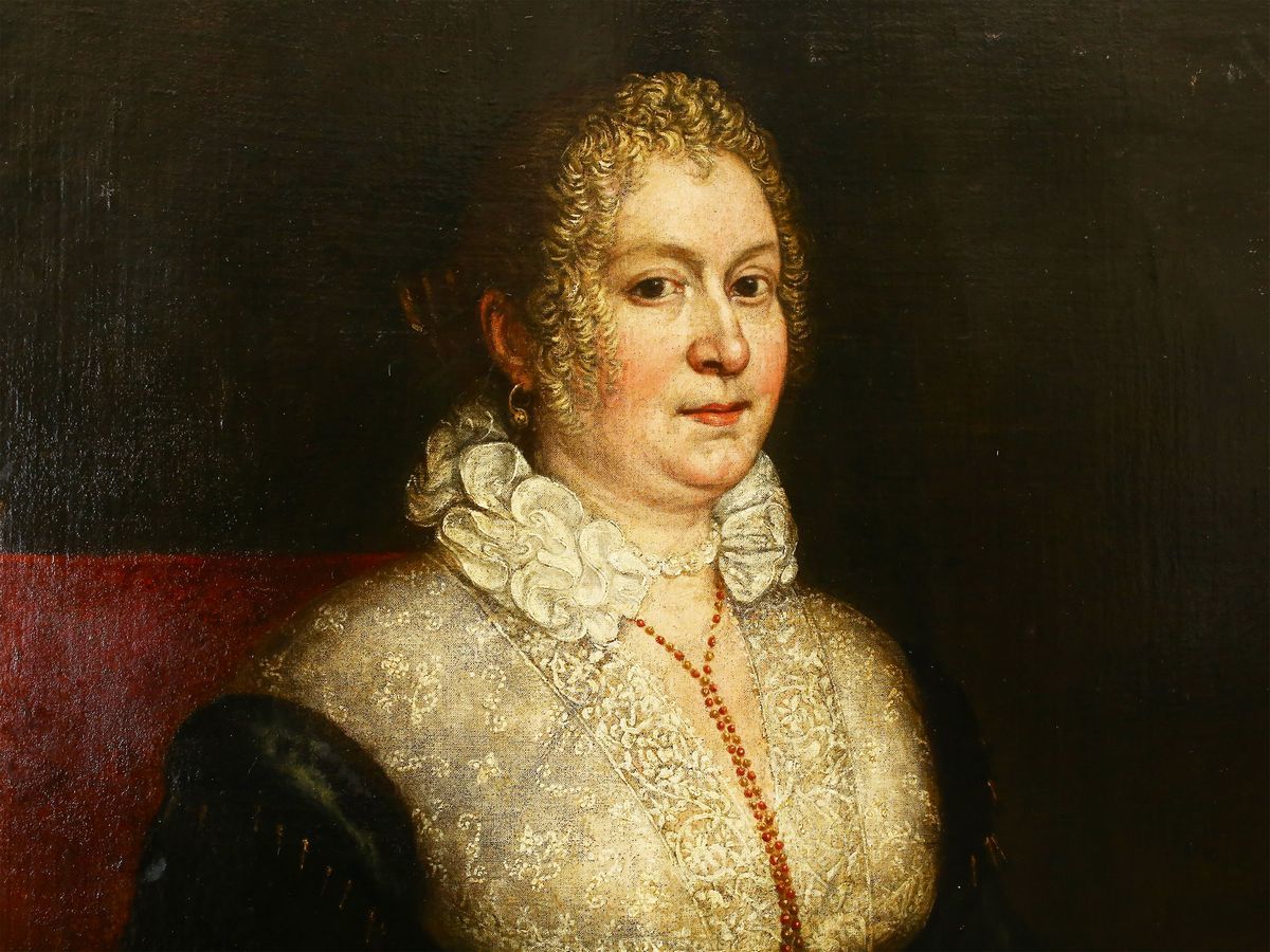 Cerchia di Leandro da Ponte, Detto Leandro Bassano - Ritratto di Gentildonna